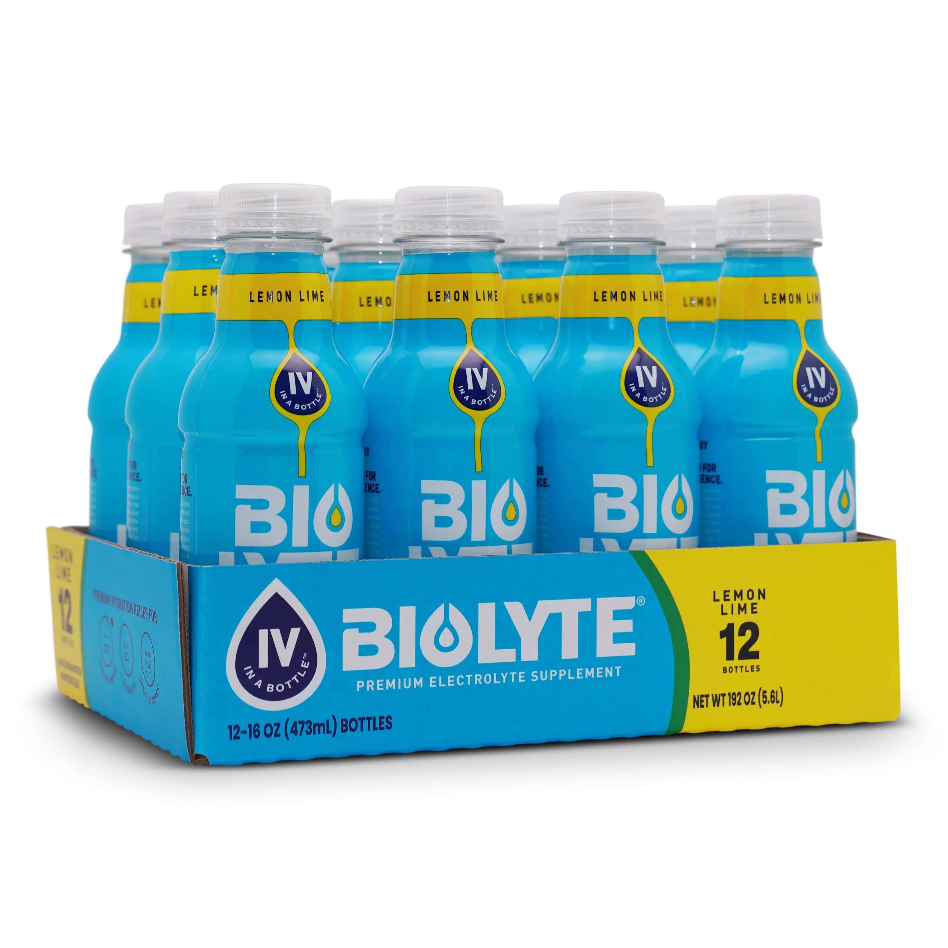 Biolyte Oral Electrolyte Solution, Lemon Lime, 16 oz - Case of 12 - Image 1