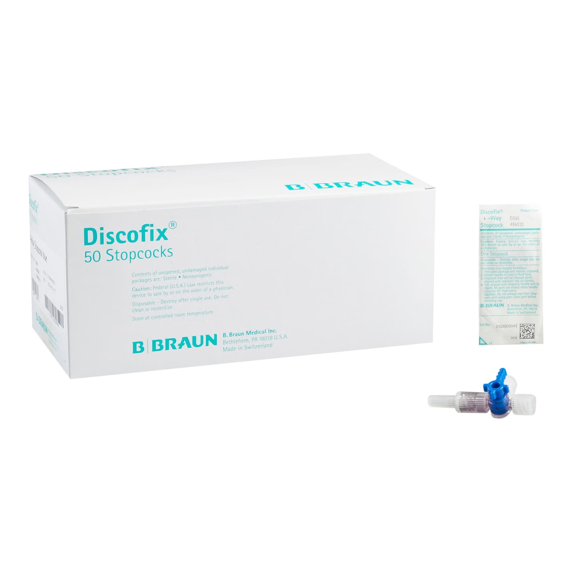 Discofix Four-way Stopcock, 0.26 mL - Package of 50 - Image 1