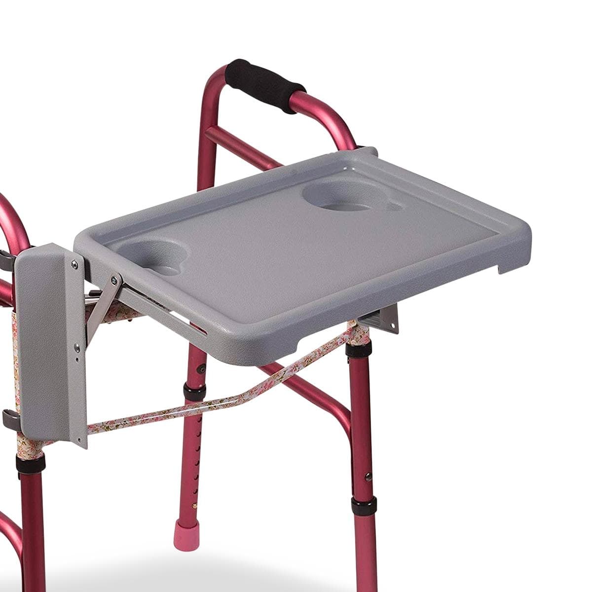 Healthsmart Folding Walker Tray with Cup Holders, 16" x 12" - Image 2