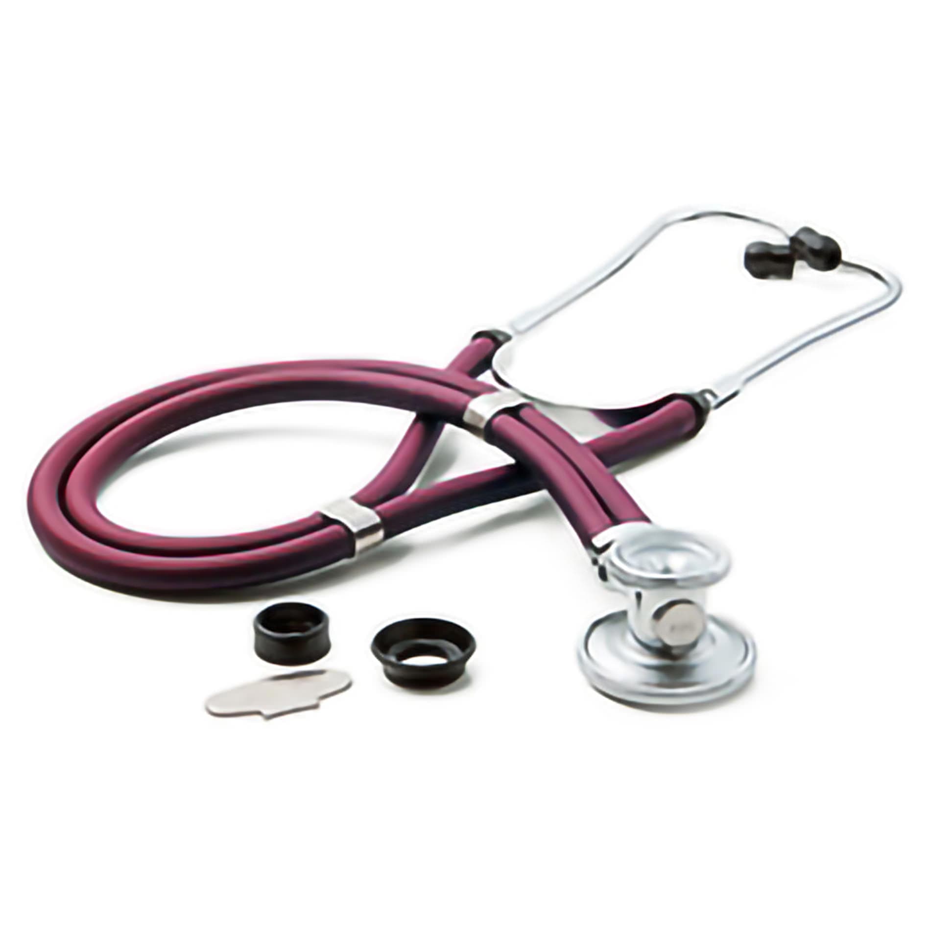 McKesson Sprague Stethoscope Chestpiece 2-Tube Double Lumen Adult-Pediatric, Pink, 22 Inch Tube - Case of 20 - Image 1