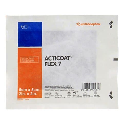 Acticoat Flex 7 Silver Barrier Dressing, 2 x 2 Inch - Image 1