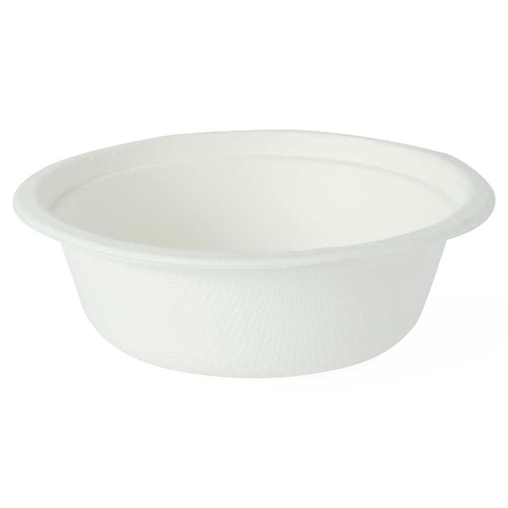 Medline Disposable Molded Fiber Paper Bowl, White, 12 oz - Bag of 250 - Image 1