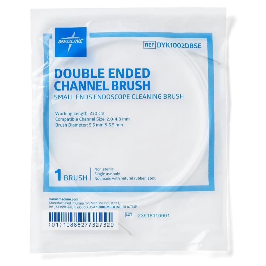Medline Double-Ended Endoscopy Cleaning Brush with Two Small Ends, 230 cm - Image 2