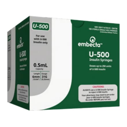 Embecta U-500 Insulin Syringes