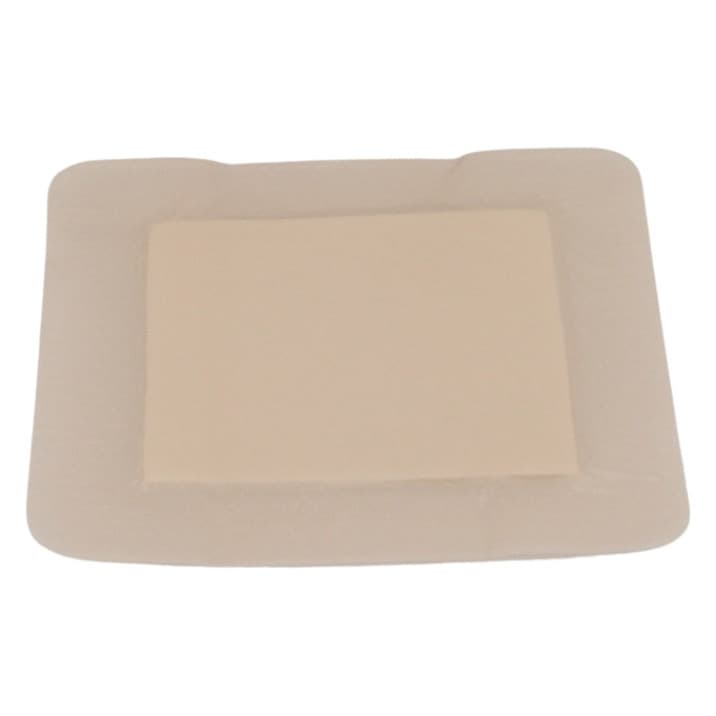 Simpurity Silver Silicone Foam Wound Dressing with Adhesive Border, 2 x 2 Inch, Pad Size 1 x 1 Inch - Each - Image 1