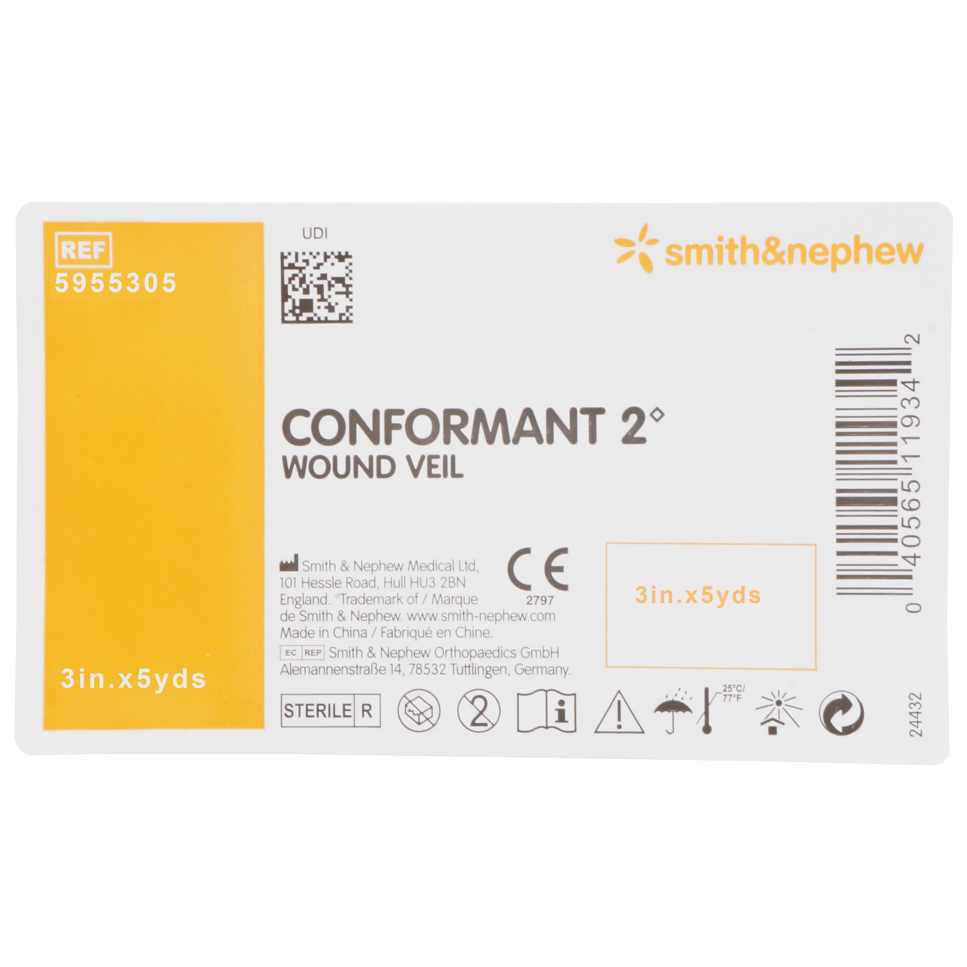 Conformant 2 Wound Contact Dressing, 3 Inch x 5 Yard - Case of 20 - Image 1