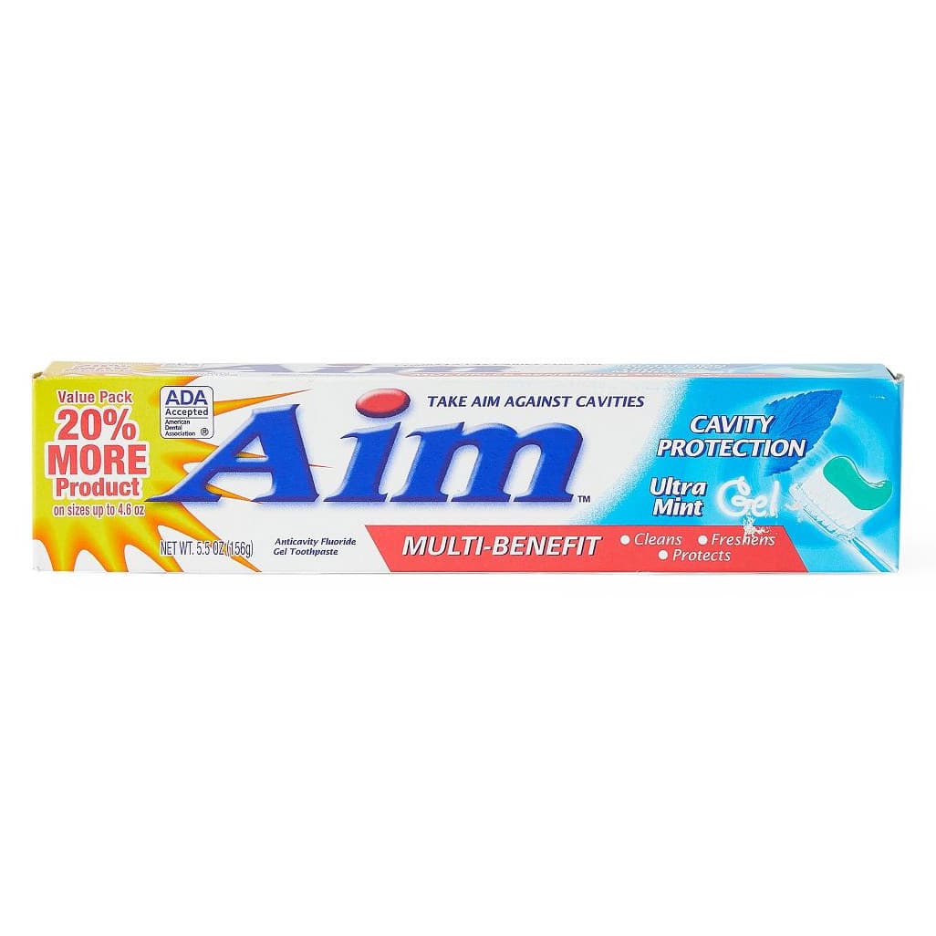 AIM Cavity Protection Toothpaste, Ultra Mint, 5.5 oz - Case of 24 - Image 1