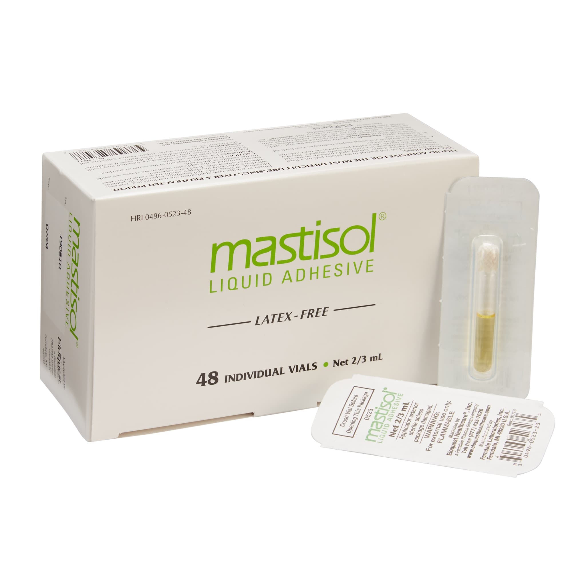 Mastisol Liquid Adhesive Bandage, 2/3 ml Vials - 48/Box - Image 1