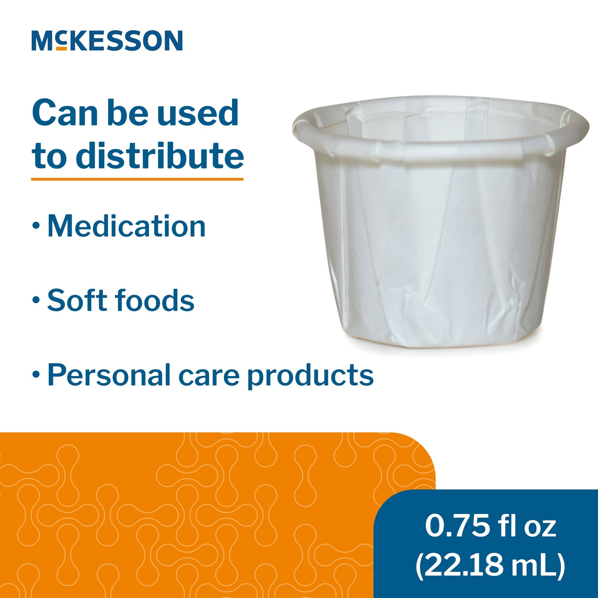 McKesson Souffle White Paper Disposable Cup - Image 3