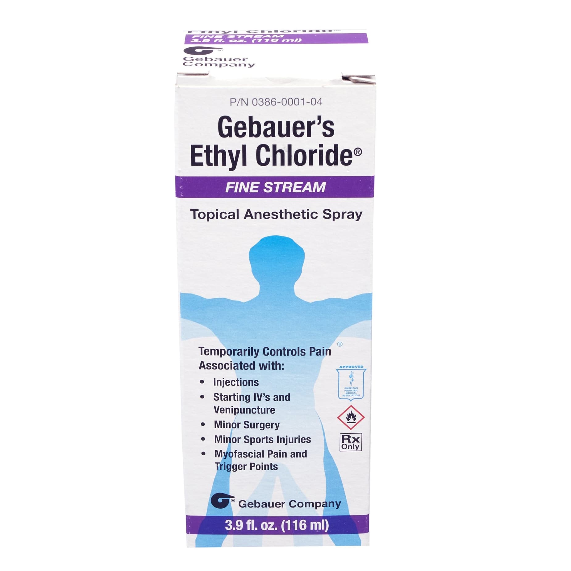 Gebauer Ethyl Chloride Topical Anesthetic Spray, 116 ml - Image 2