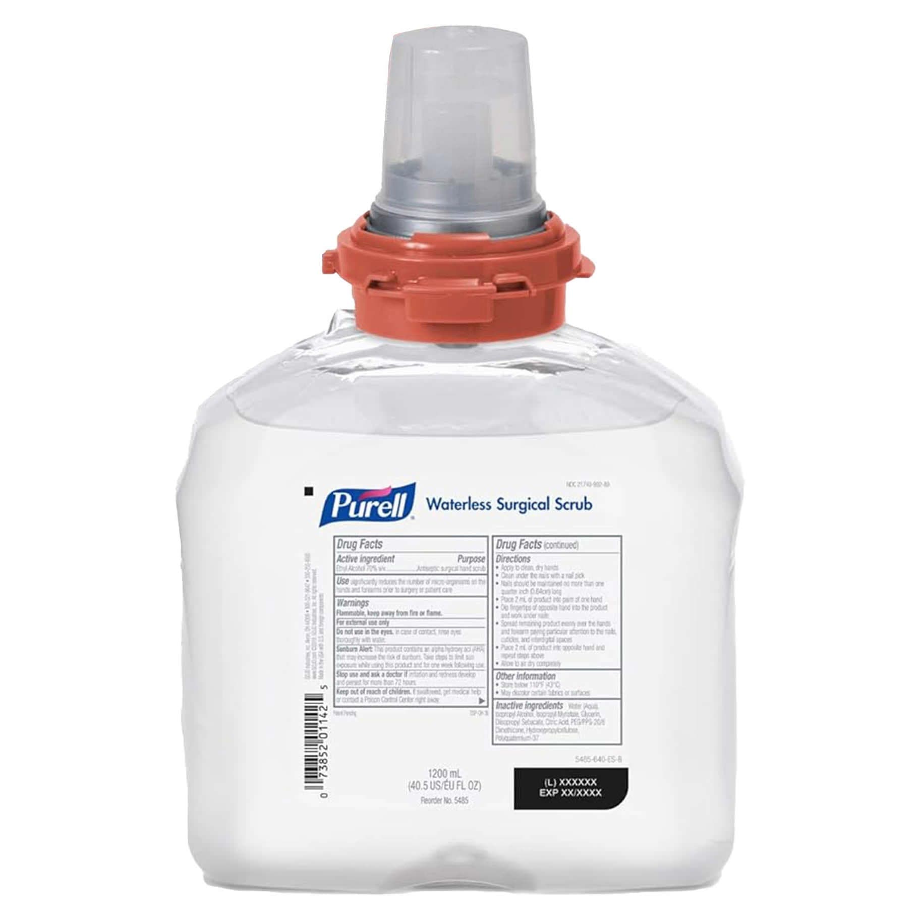 Purell Waterless Surgical Scrub Gel Refill for TFX Dispenser, 1200 mL - Image 1