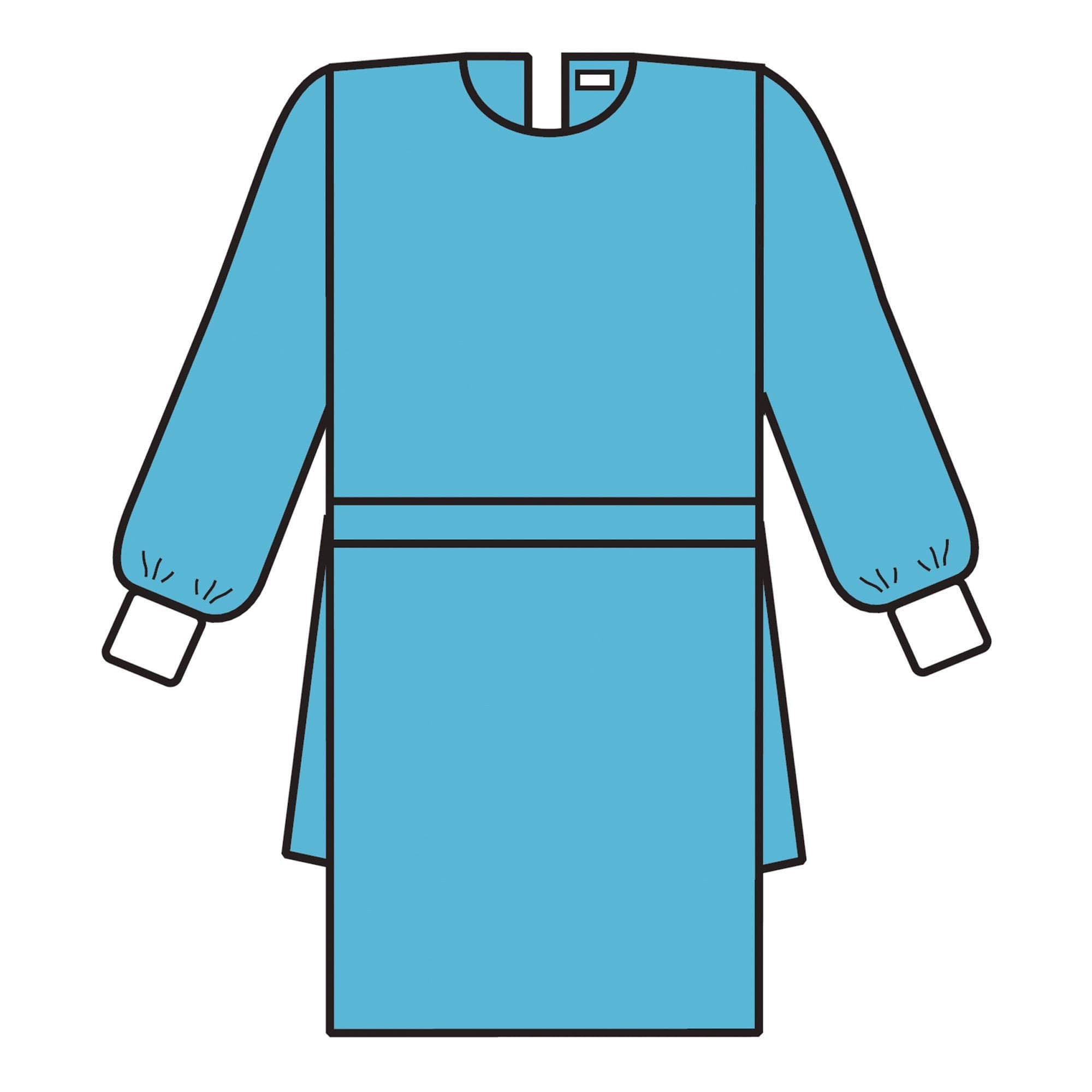 Halyard Inc Protective Procedure Gown, Blue - Image 3