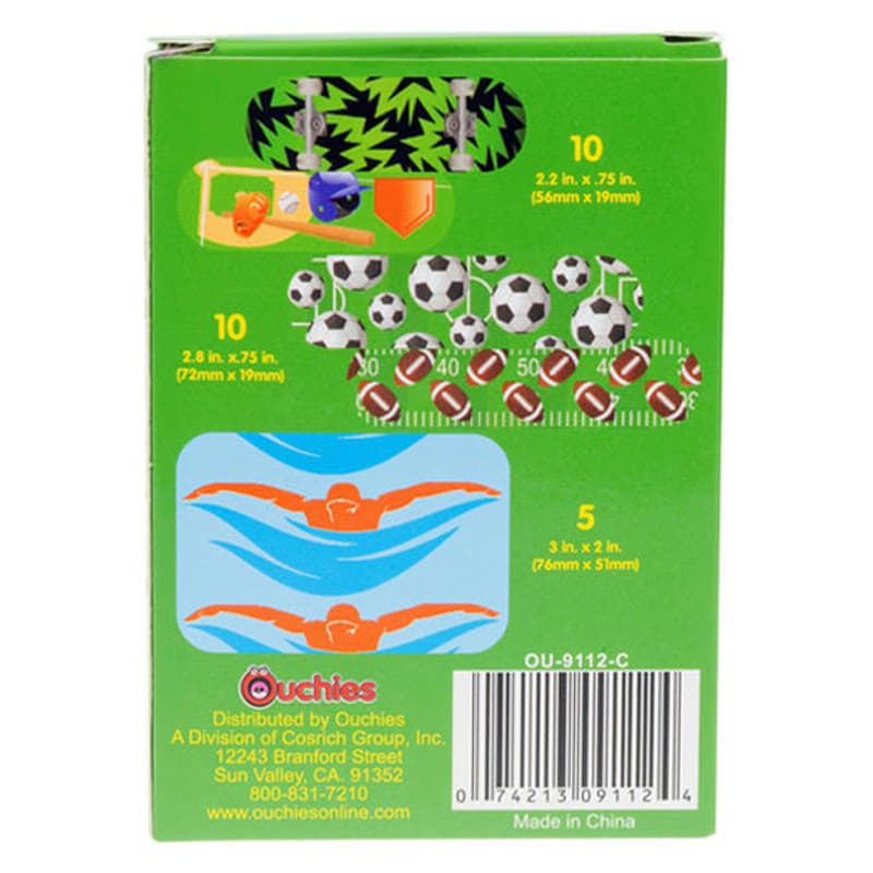Ouchies Sportz Adhesive Bandages for Kids, 25 Count - Box of 25 - Image 3