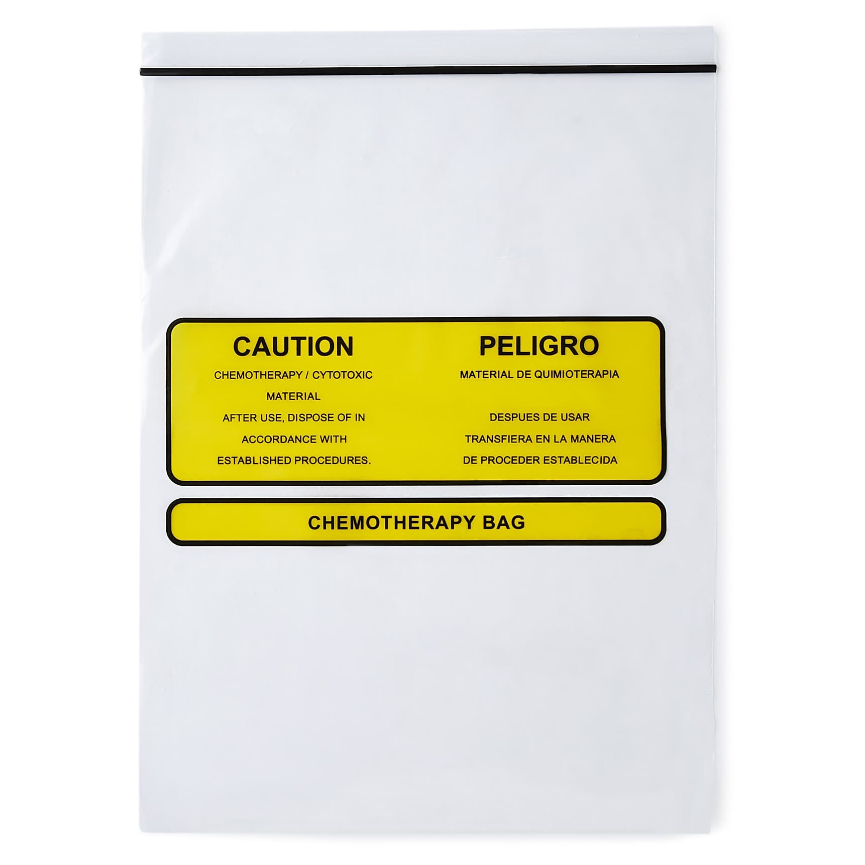 Health Care Logistics Chemo Drug Transport Bag Clear Bag 4 mil - Image 2