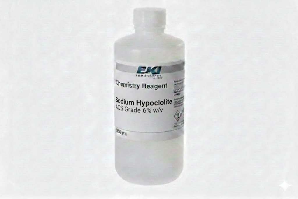 Chemistry Reagent Sodium Hypochlorite ACS Grade 6% w/v, 500 ml - Each - Image 1