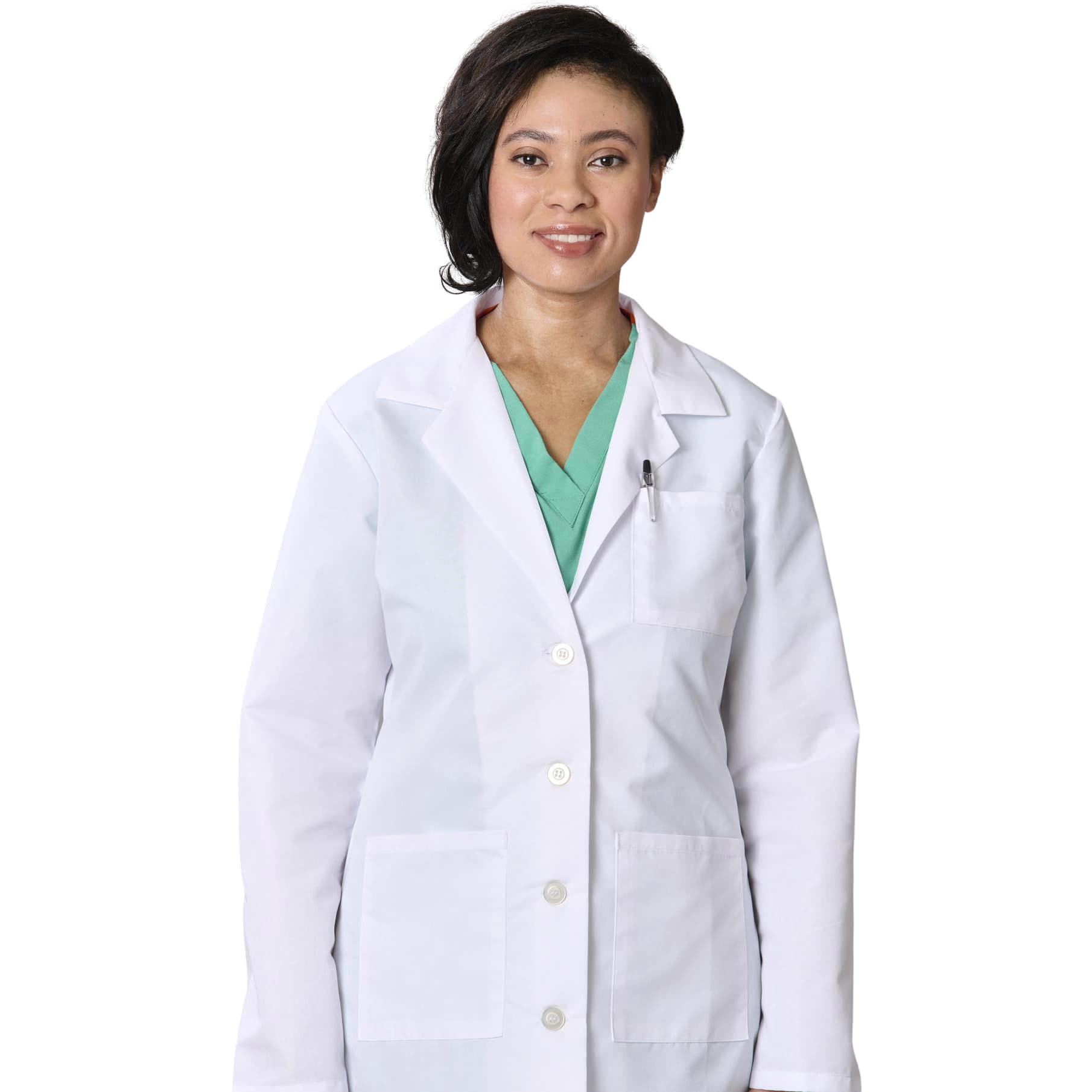 Medline Propel Women's 4-Pocket Staff-Length Lab Coat - Image 2