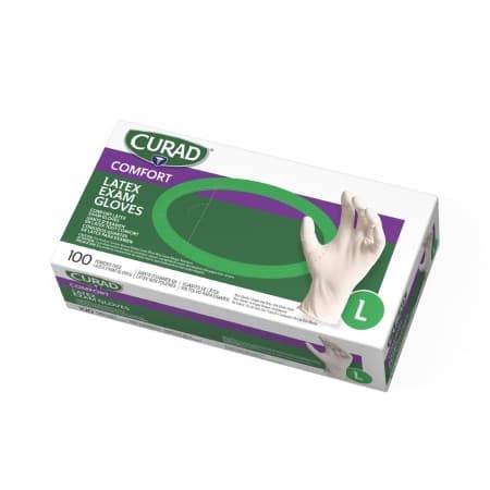 Medline Curad Powder Free Textured Latex Exam Gloves