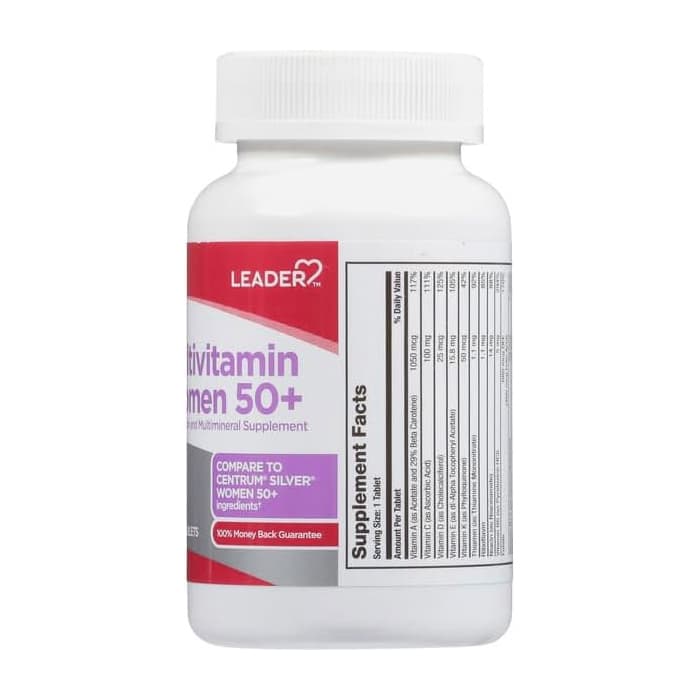 Leader Women's 50+ Multivitamin Tablets - Bottle of 100 - Image 2
