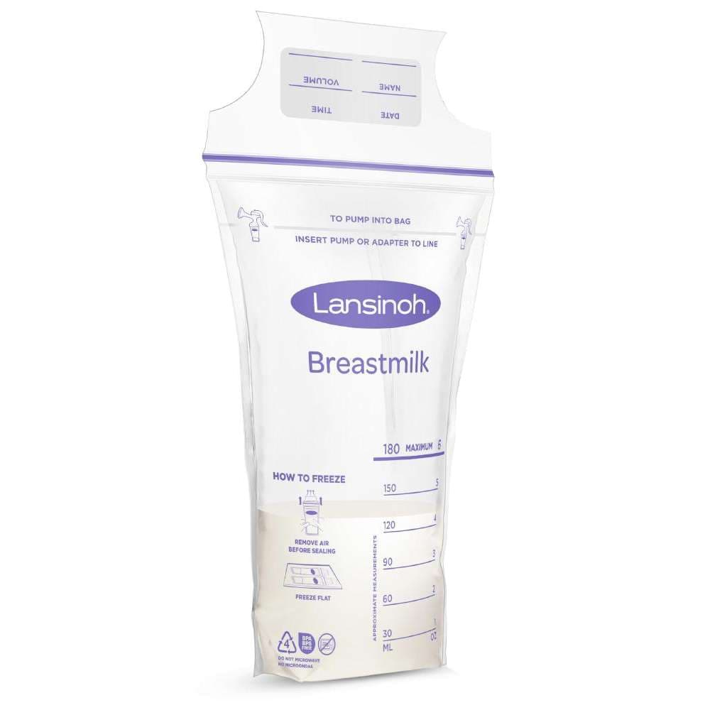 Lansinoh Breast Milk Storage Bag, 6 oz, 50 Bag - Case of 6 - Image 1