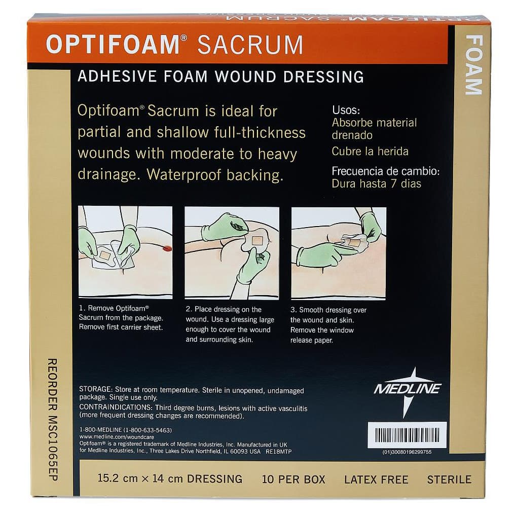 Optifoam Sacrum Adhesive Foam Dressing - Image 3