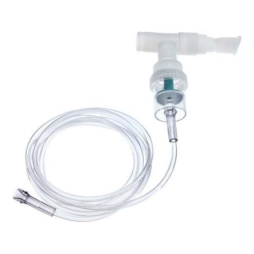 Micro Mist Nebulizer with Tee & Mouthpiece, 7 ft Star Lumen Oxygen Supply Tubing and Connector - Image 1