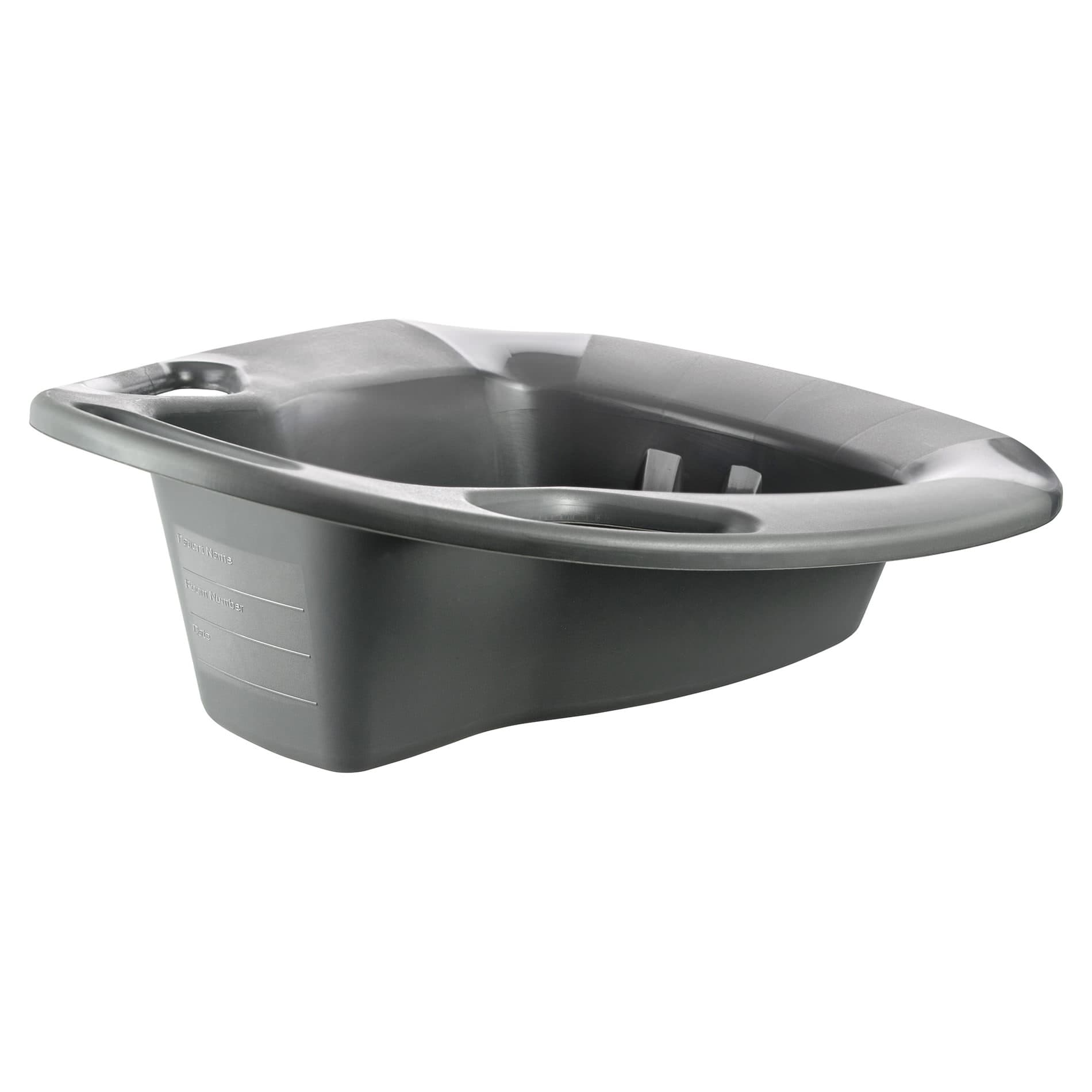 McKesson Stackable Bedpan Graphite 15 L Inch Single Patient Use - Image 4