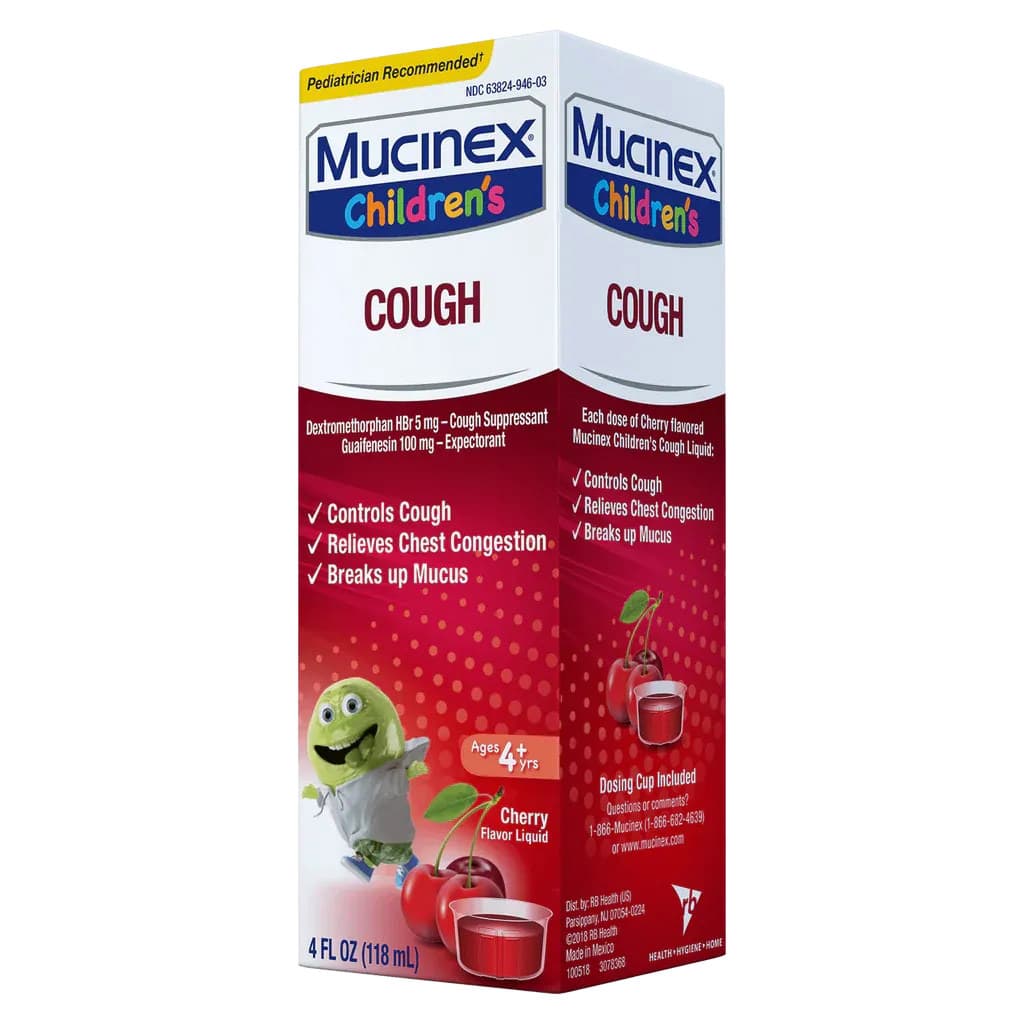 Mucinex Children's CoughLiquid, Cherry, 4 oz - Each - Image 3
