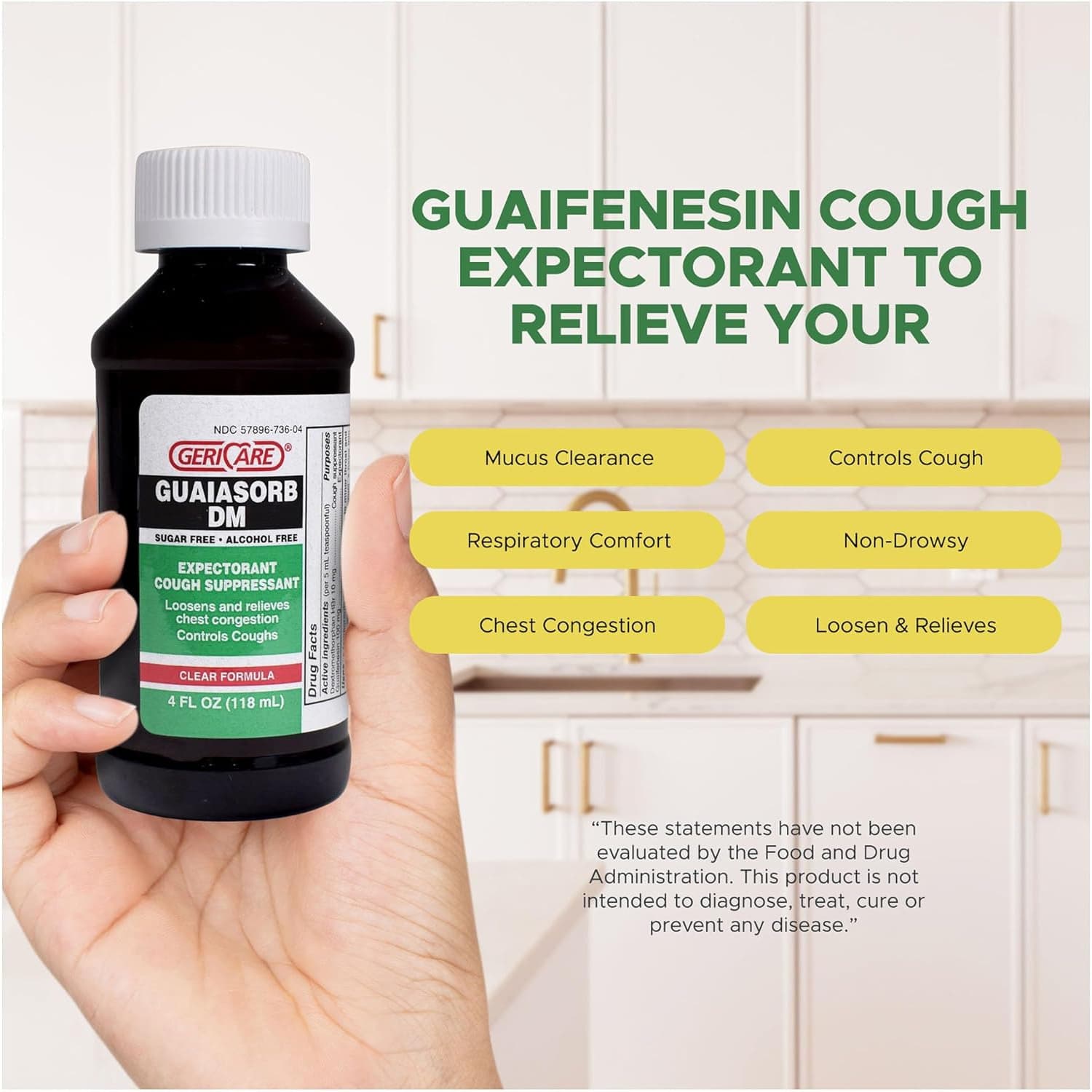 Geri-Care Guaiasorb DM Cold and Cough Relief, 100 mg, 4 Oz - Image 4