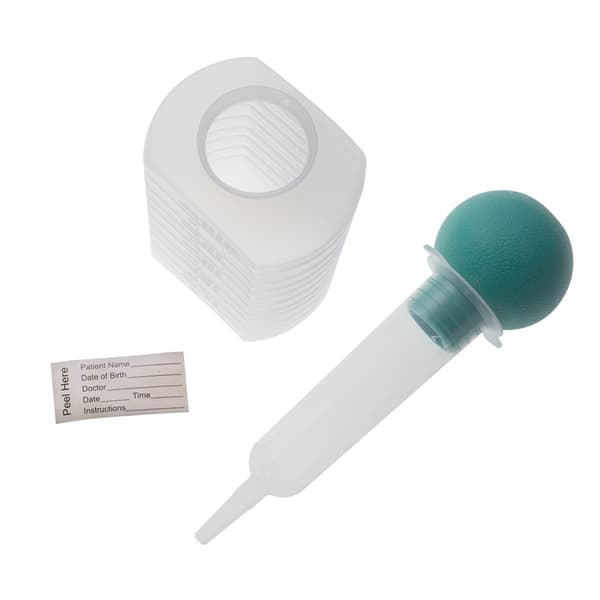 AMSure Bulb Syringe Irrigation Kit with 500mL Container, Poly Pouch - Case of 30 - Image 1