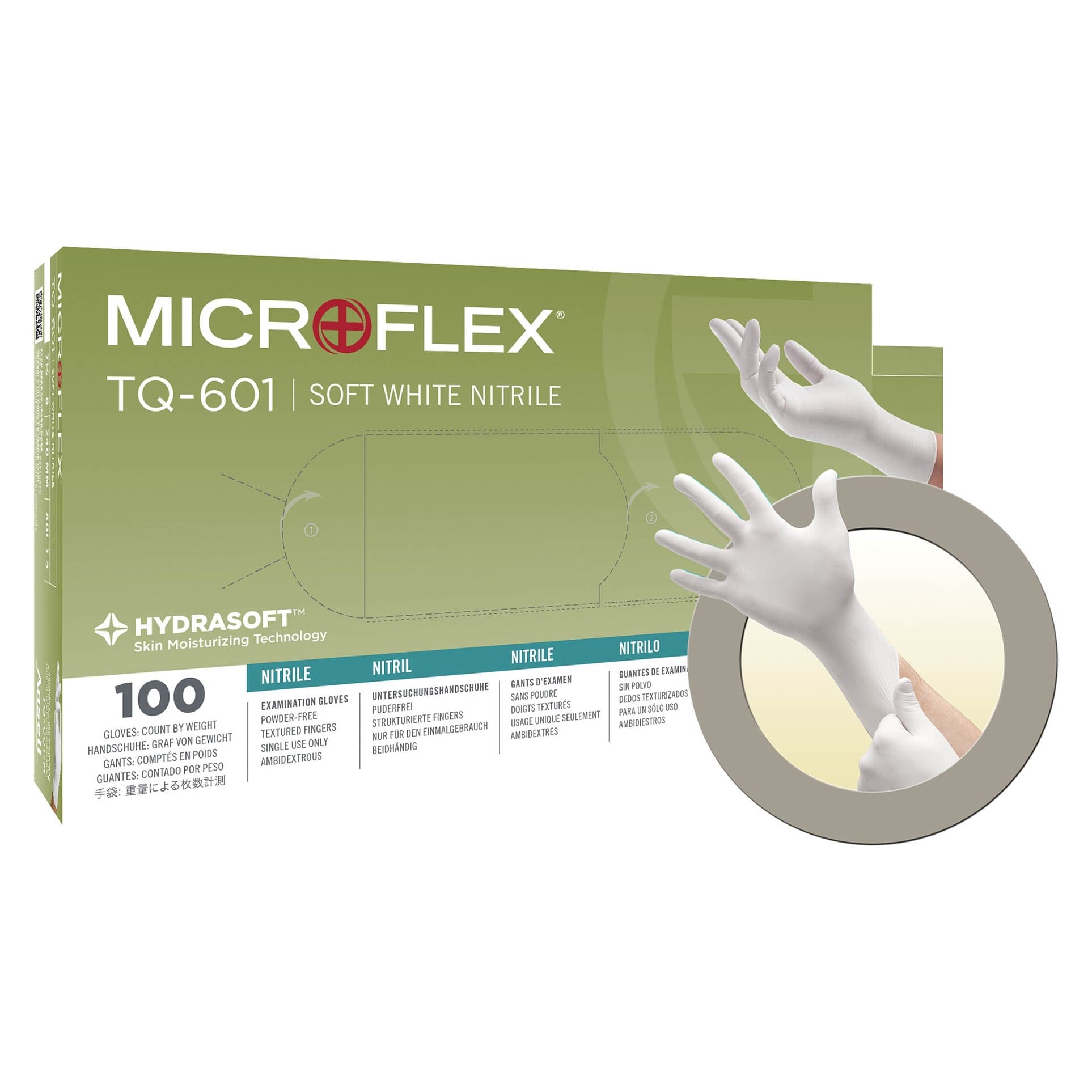 Microflex Soft White Nitrile Exam Gloves