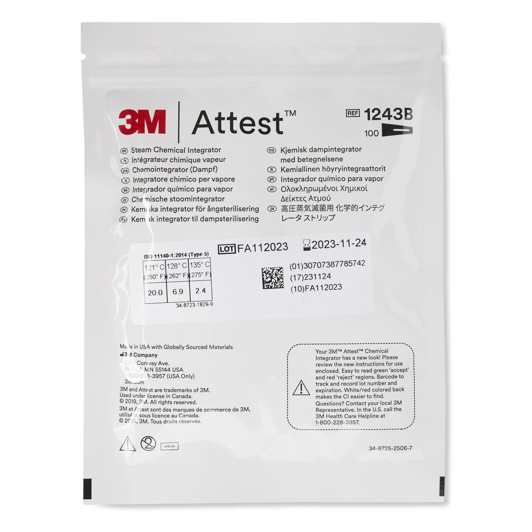 Attest Sterilization Chemical Integrator Strip, Class 5 - Image 2