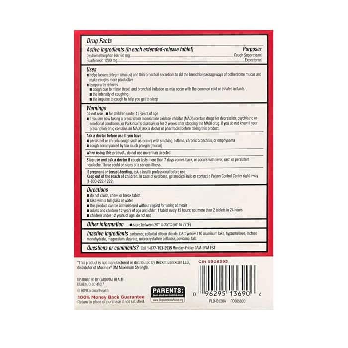 Leader Mucus Relief Dm Maximum Strength Extended-Release Tablets - 14 Count - Image 2