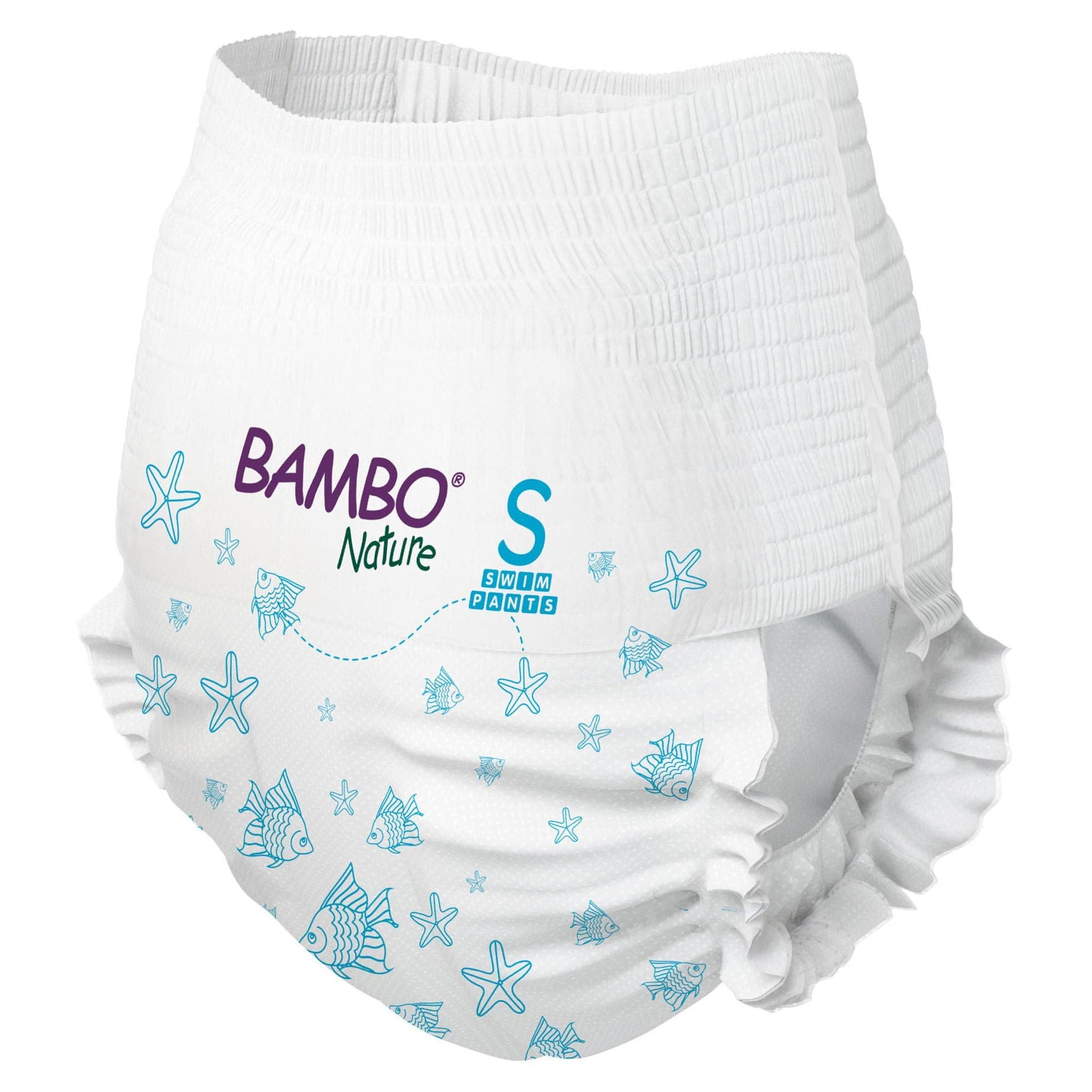 Bambo Nature Baby Unisex Swim Diaper, Heavy Absorbency, Small - Package of 12 - Image 1