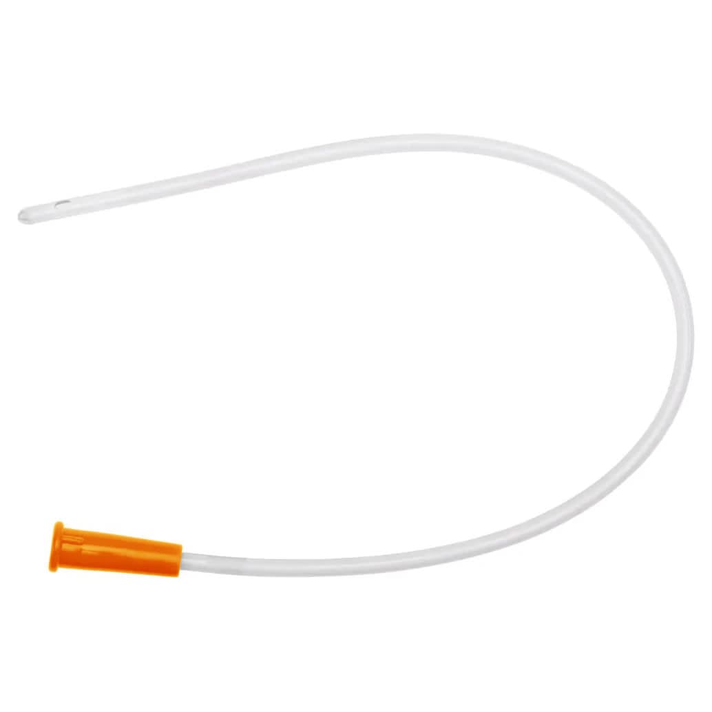 FloCath Hydrophilic Intermittent Catheter with straight tip 16 Fr, Orange - Box of 30 - Image 1