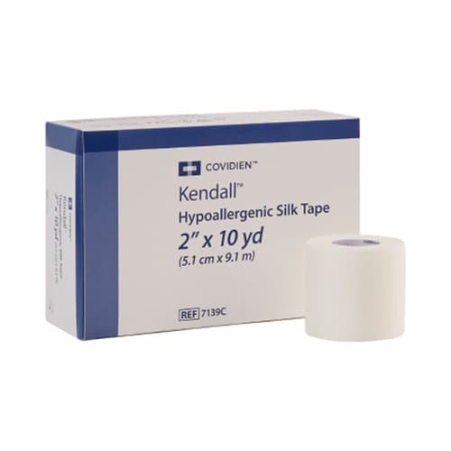 Covidien Hypoallergenic Silk Medical Tape, 2 Inch x 10 Yard - Box of 6 - Image 1
