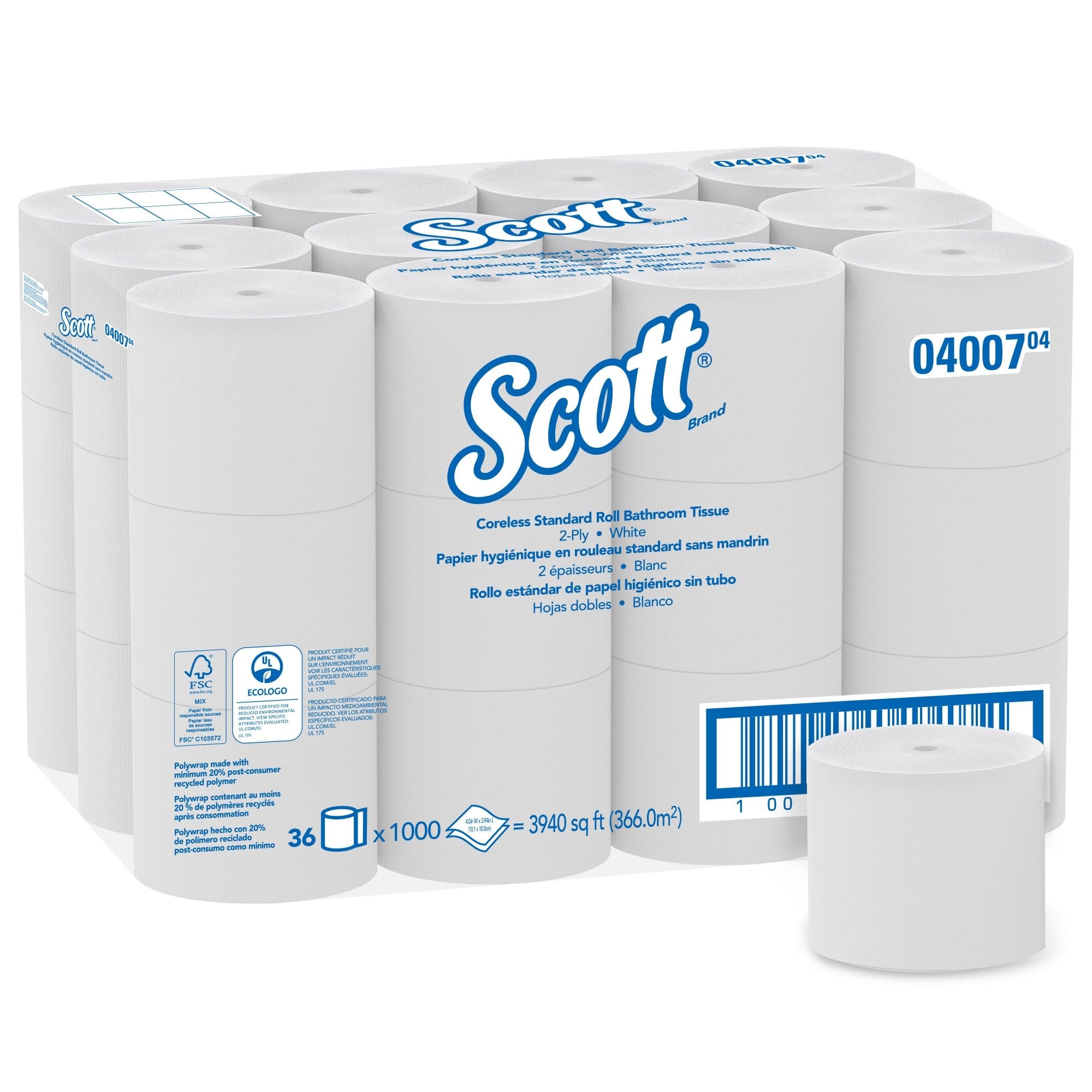 Scott Essential 2 Ply Coreless Toilet Tissue - Case of 36 - Image 1