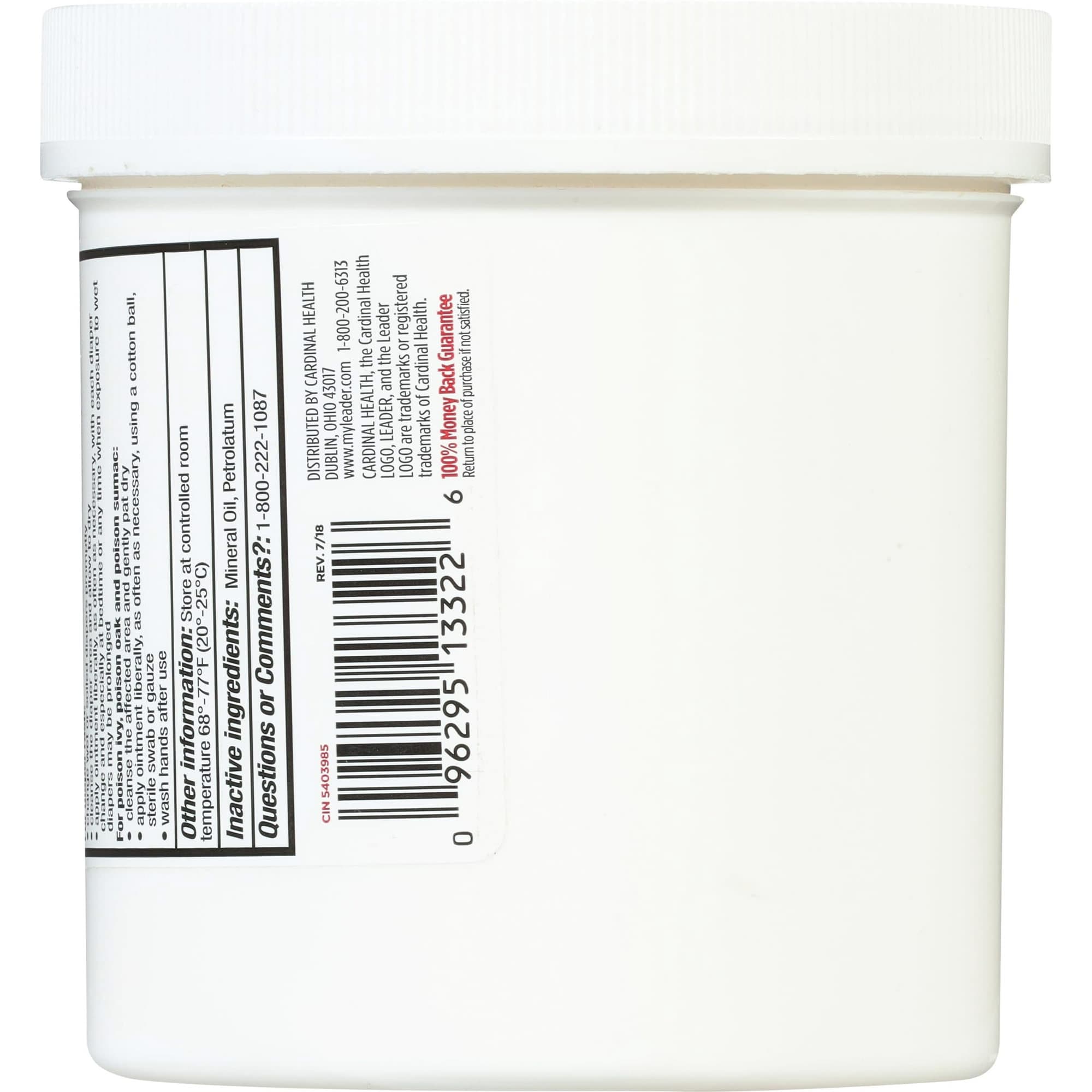 Leader Zinc Oxide Skin Protectant Ointment, 16 oz - Each - Image 3