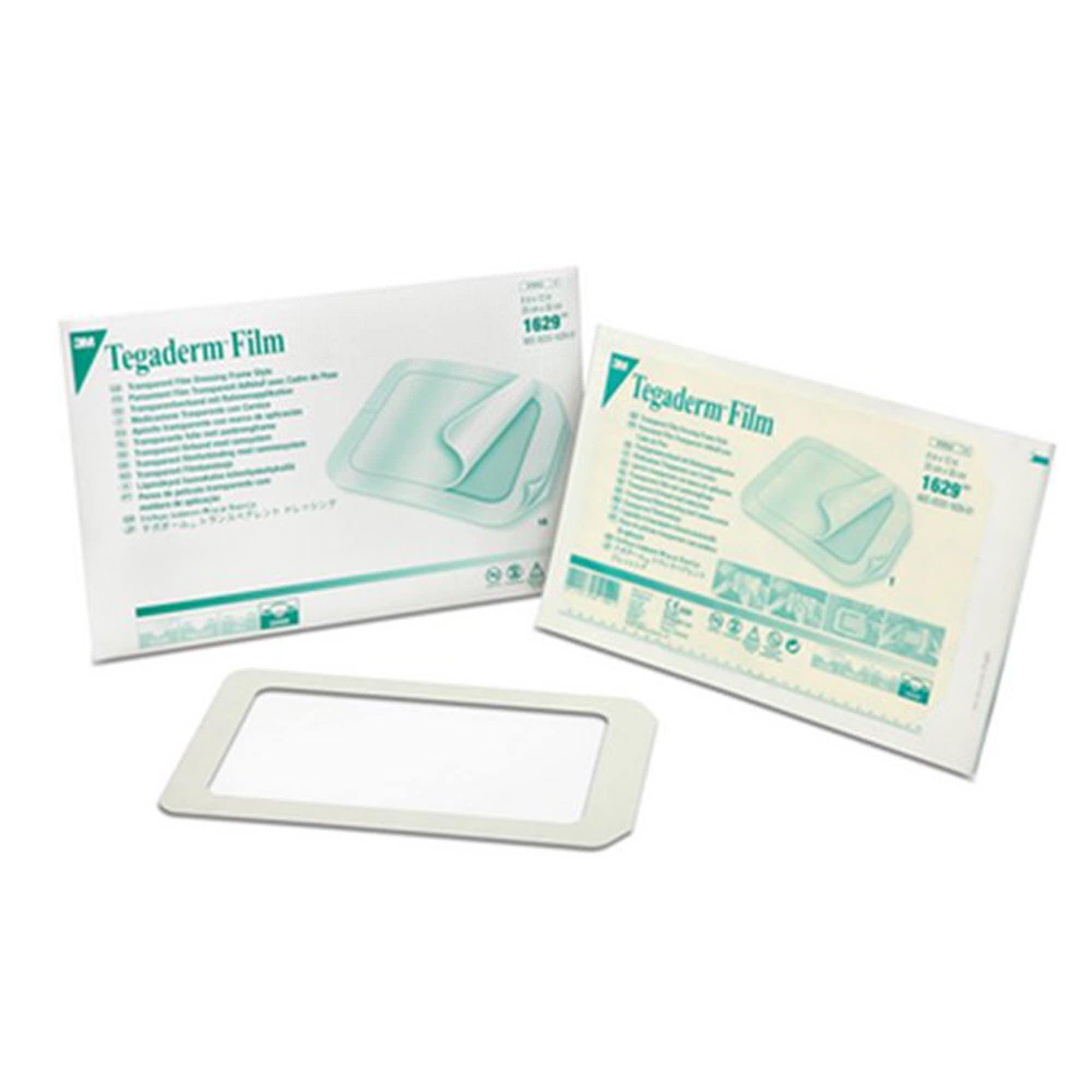 3M Tegaderm Transparent Adhesive Film Dressing, Frame Style, 8 x 12 Inch - Image 1