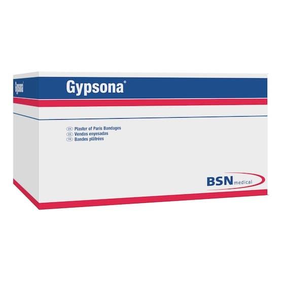 Gypsona S Plaster Elastic Bandage Roll, 4 Inch x 12 Foot - Package of 12 - Image 1