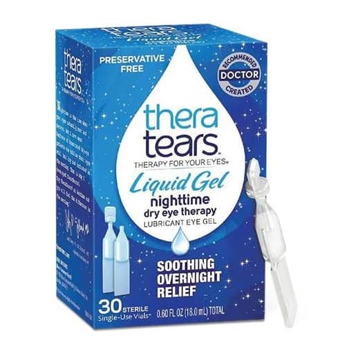 TheraTears Liquid Gel Nighttime Dry Eye Therapy, 0.60 oz - Box of 30 - Image 1