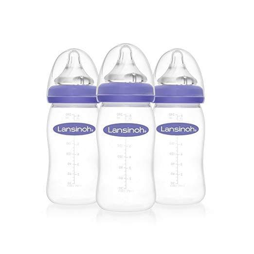 Lansinoh Breastfeeding Bottles with NaturalWave Nipple, 8 oz - Case of 12 - Image 1