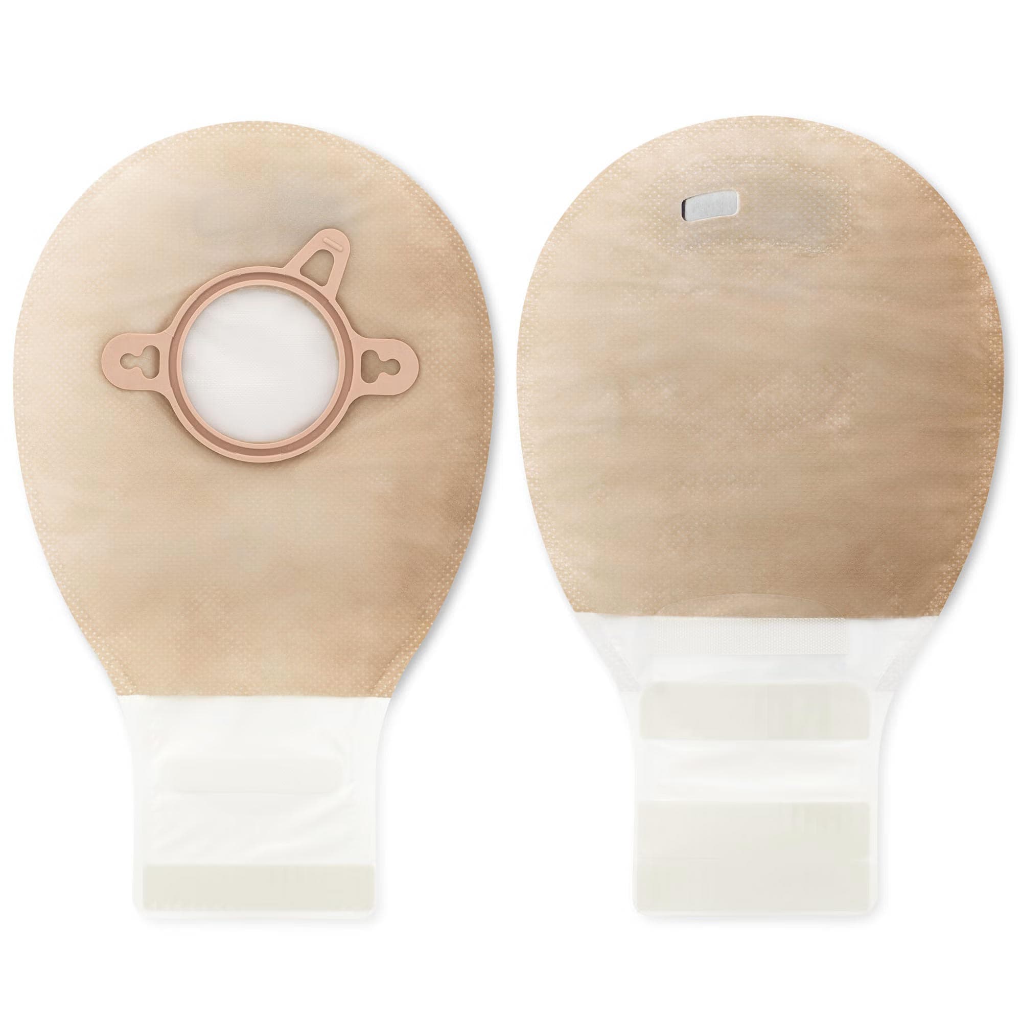 New Image 2-Piece Drainable Mini Ostomy Pouch, Beige, 1-3/4 Inch - Box of 20 - Image 1