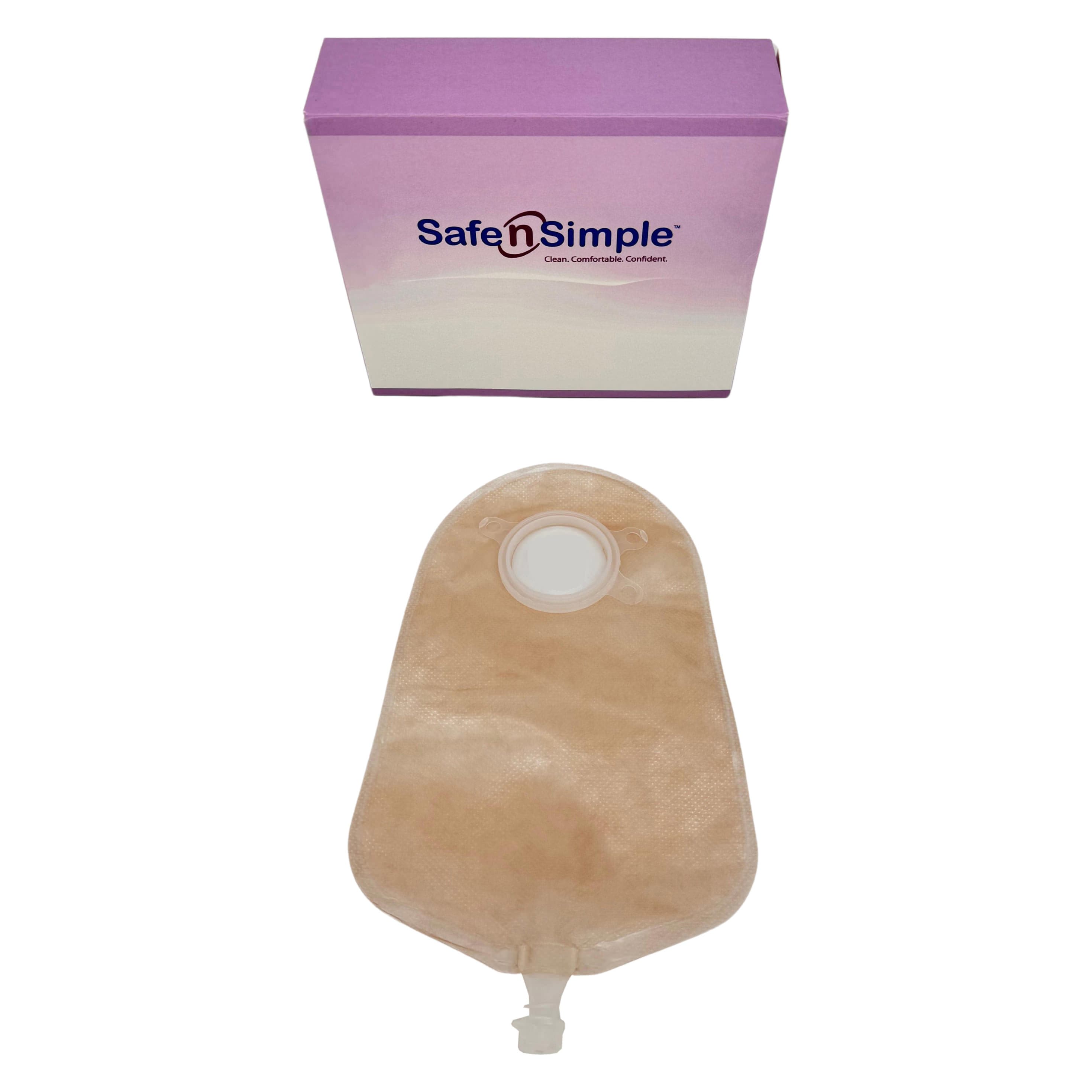 Safe N Simple 9" Transparent 2-Piece Urostomy Pouch - Image 2