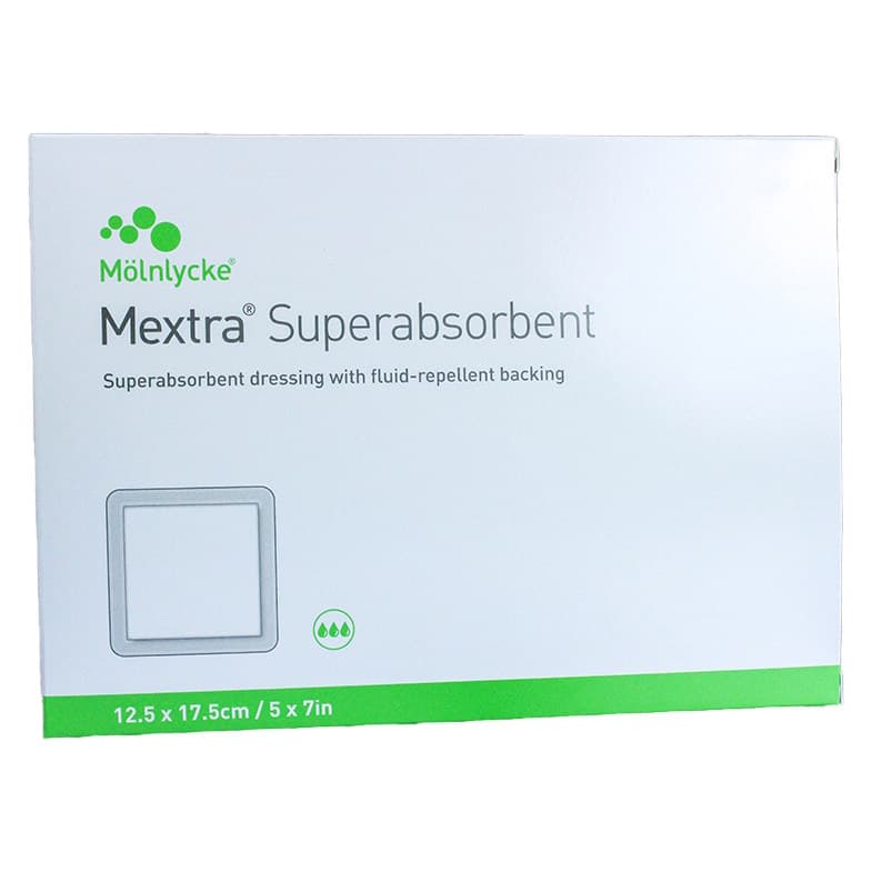 Mextra Superabsorbent Wound Dressing, 5 x 7 Inch - Box of 10 - Image 1