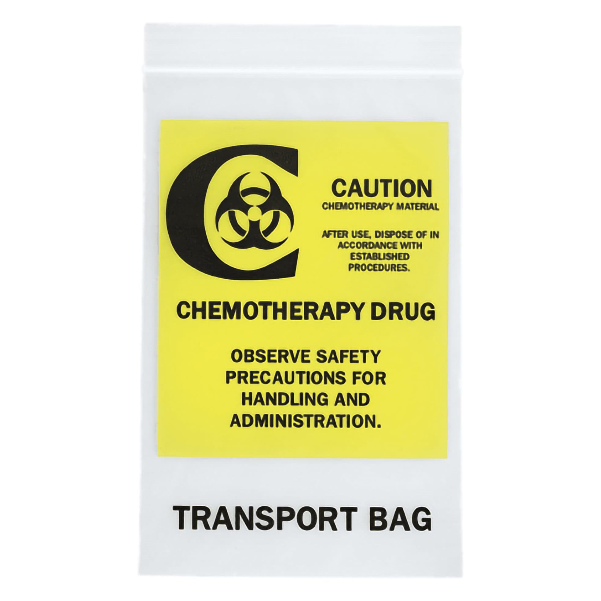 RD Plastics Chemo Drug Transport Bag Clear 4 mil, 12 x 15 Inch - Case of 500 - Image 1