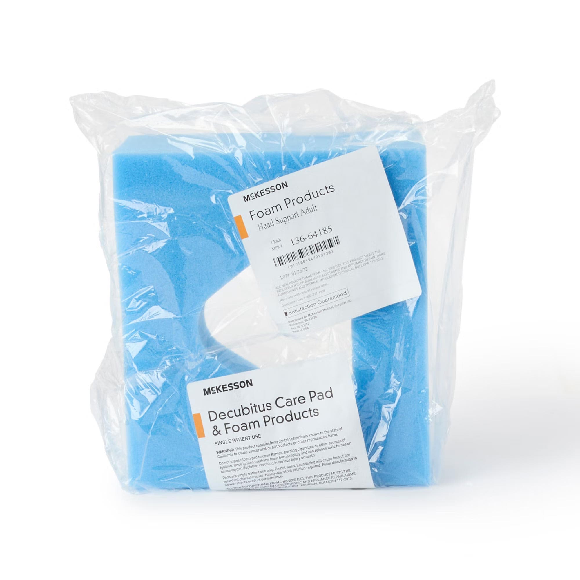 McKesson Head Positioner Blue, 9 W x 8 D x 4-1/2 H Inch - Each - Image 1