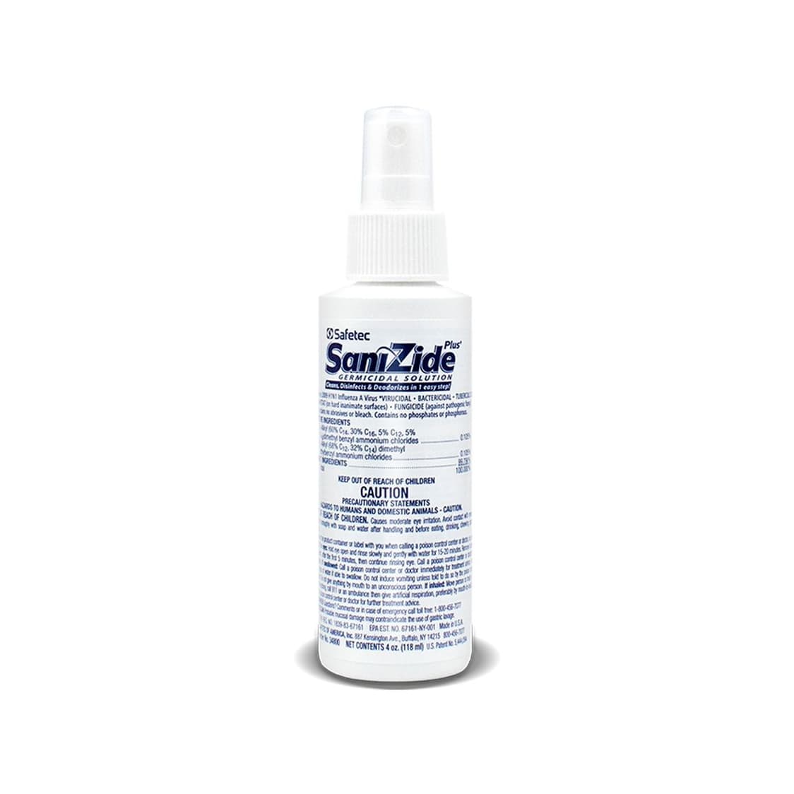 SaniZide Plus Surface Disinfectant Cleaner Bottle Liquid NonSterile, 4 oz. - Case of 24 - Image 1