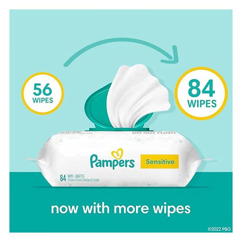Pampers Sensitive Baby Wipes, 2x - Image 2