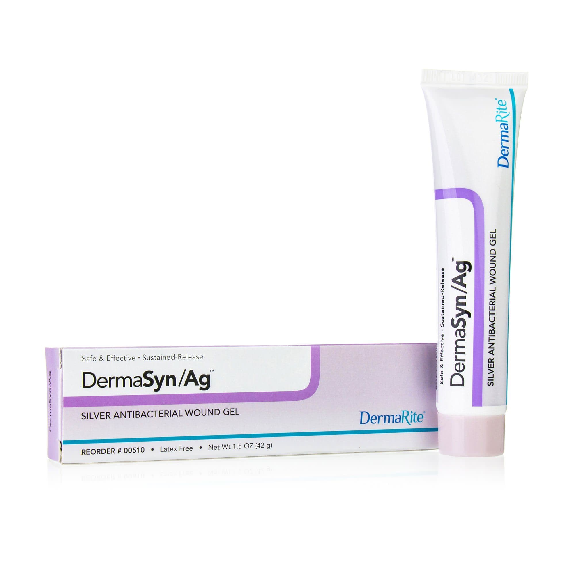 DermaRite DermaSyn Ag Silver Antibacterial Wound Gel, 1.5 oz - Each - Image 1