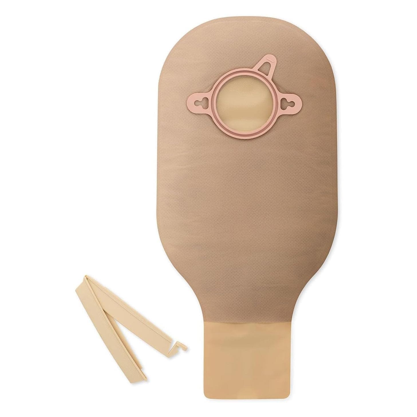 New Image 2-Piece Drainable Ostomy Pouch with Clamp Closure, Beige, 2-1/4 Inch - Box of 10 - Image 1
